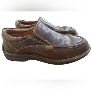 Johnston & Murphy Men's 9M Brown Sheepskin Leather Memory Foam Vibram Sole Shoes